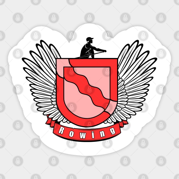 Rowing coat of arms Sticker by RowingParadise